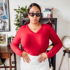 Ann Taylor Cashmere V-Neck Sweater